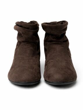Women’s Brown Suede Slouch Ankle Boots Size 10 Boho Casual